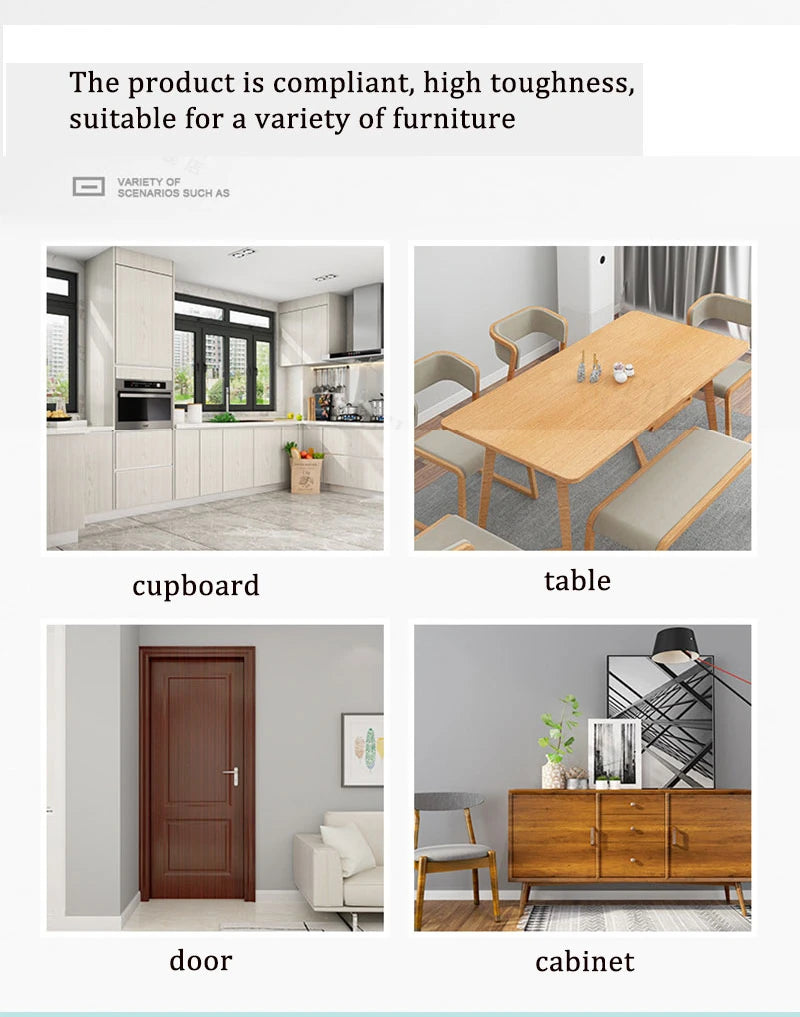 PVC Vinyl Wood Grain Wallpaper Self-Adhesive Waterproof 60cm Roll