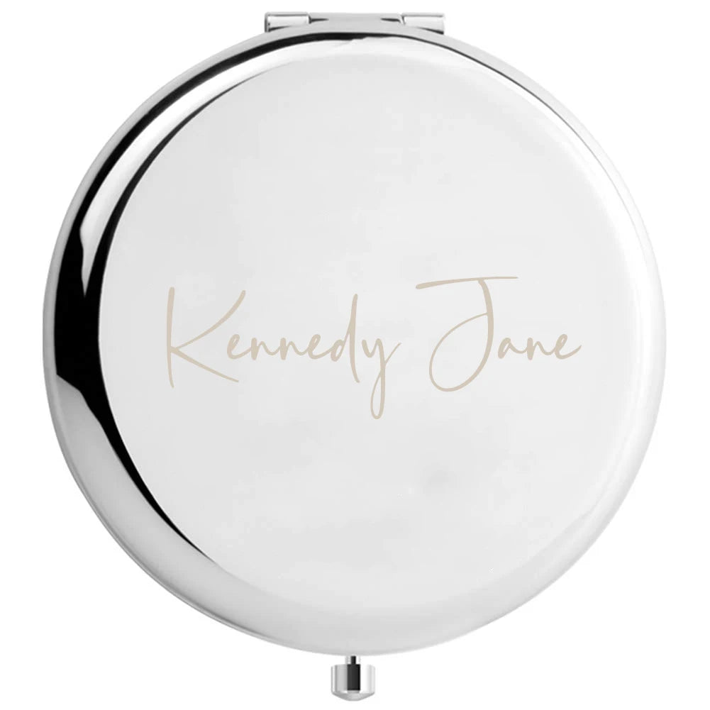 Personalized Colorful Laser Engraved Makeup Mirror for Special Occasions