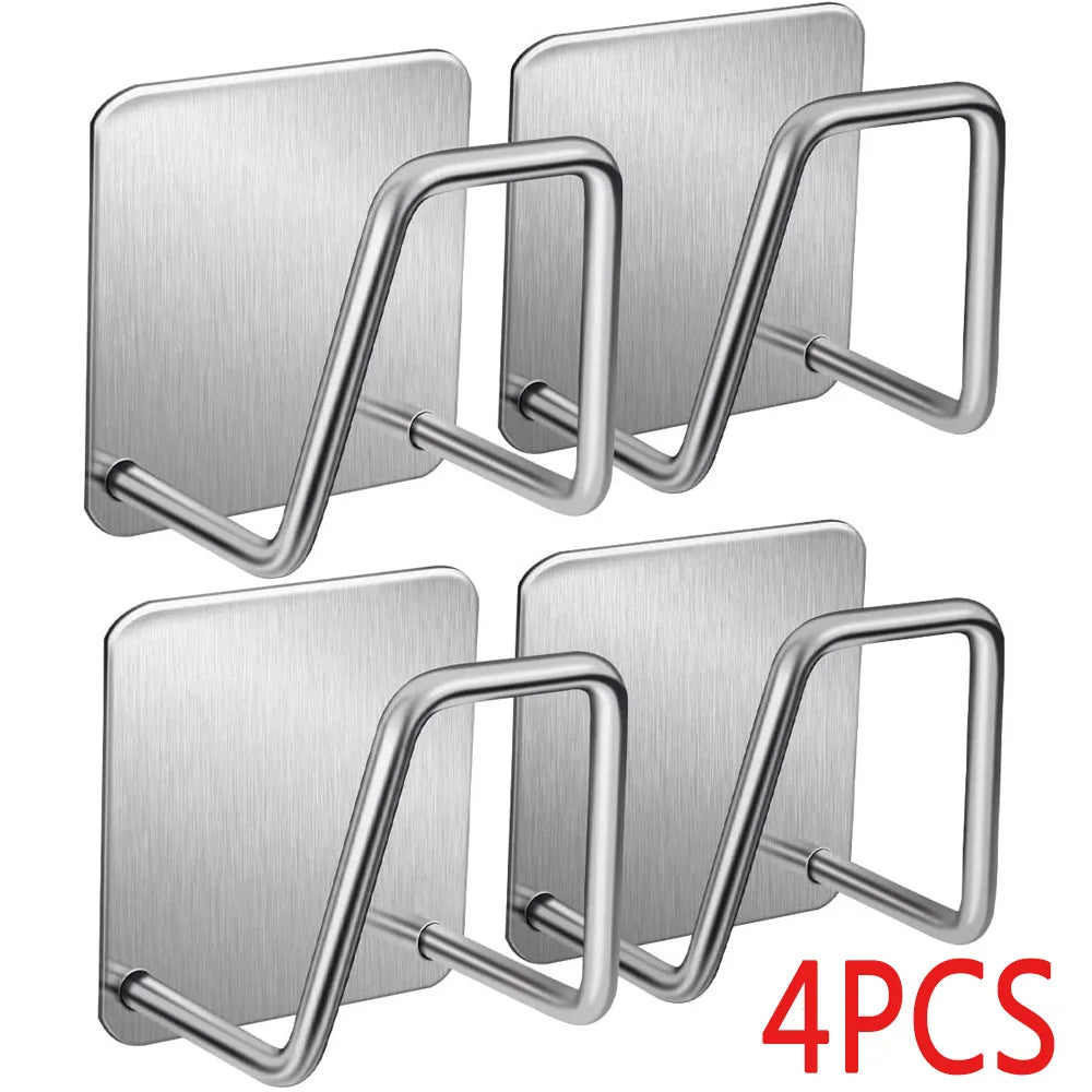 Stainless Steel Kitchen Sponge Holder – Self-Adhesive Sink Organizer