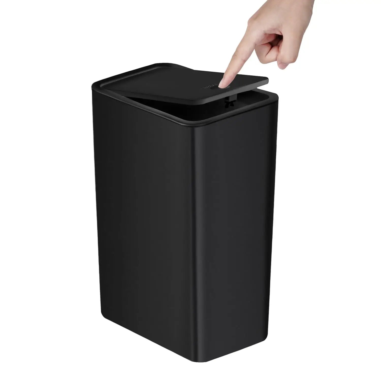 Bathroom Trash Can 10L – Small Plastic Garbage Bin with Press Lid for Toilet, Bedroom & Living Room