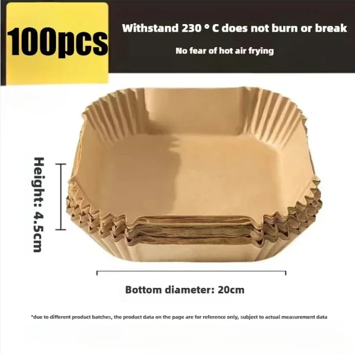Air Fryer Disposable Parchment Paper – Non-Stick, Eco-Friendly Liners