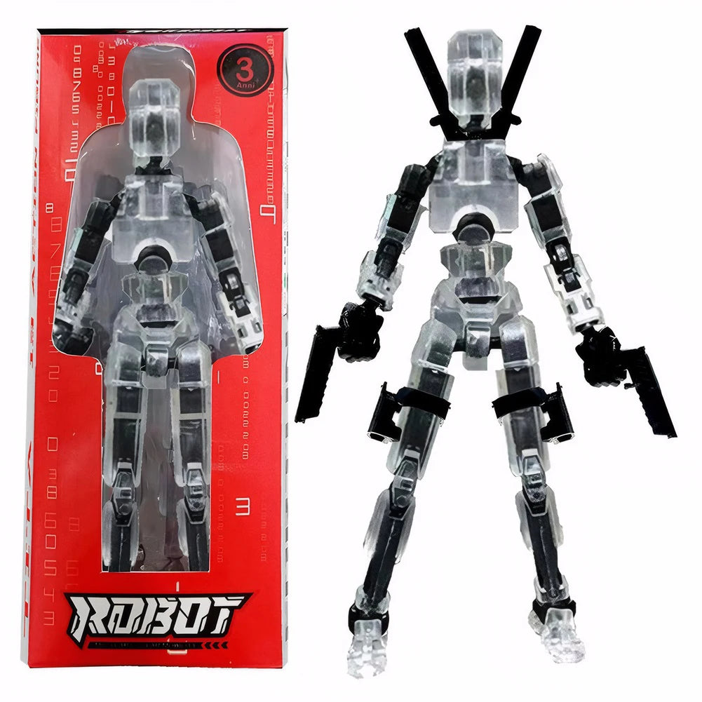 3D Printed Multi-Jointed Action Figure Poseable Robot Toy for Kids & Adults