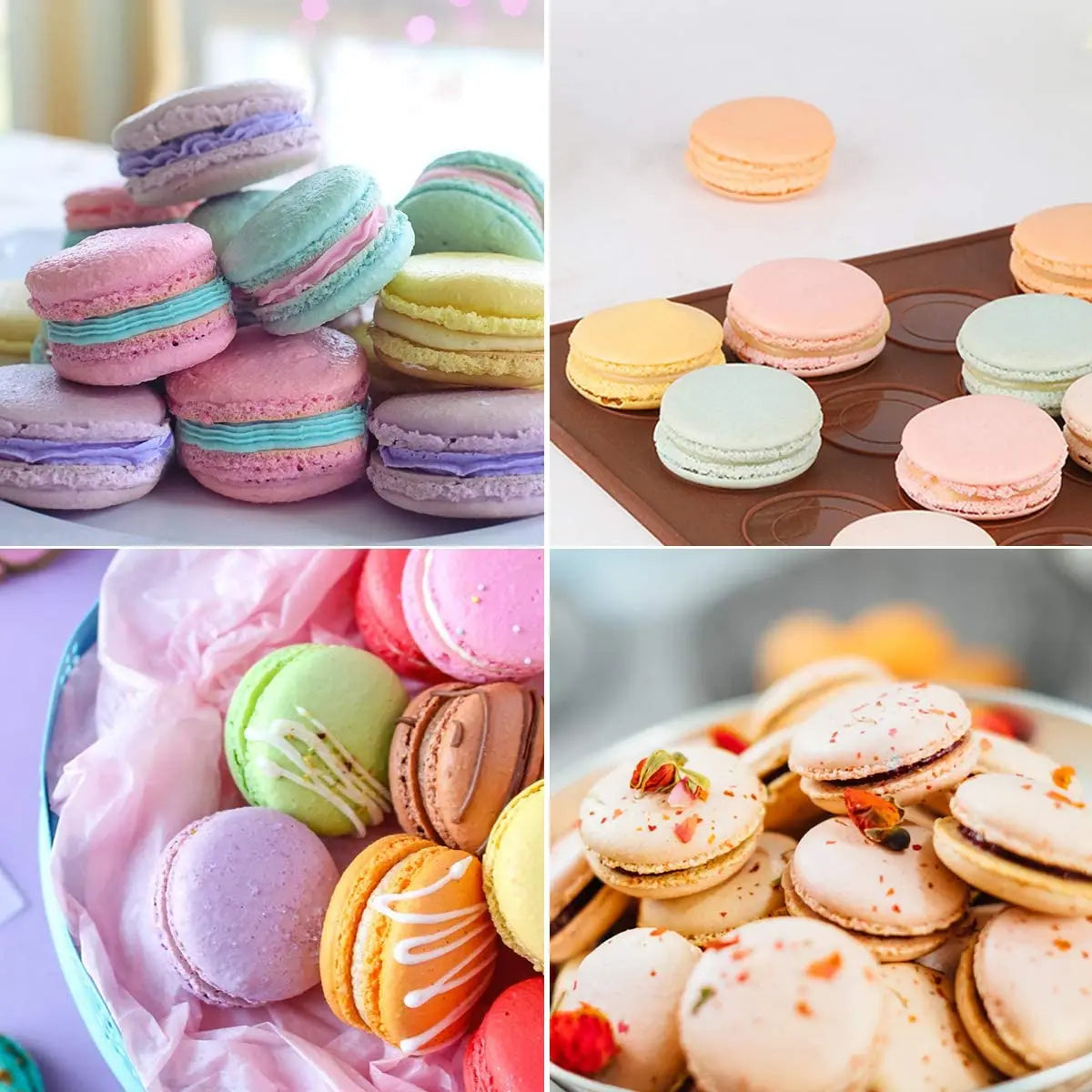 Fodeliake Silicone Macaron Mold – Non-Stick Baking Mat