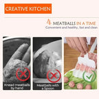 4-Row Meatball Maker – Plastic Patty & Fish Ball Scoop for Homemade Meatballs