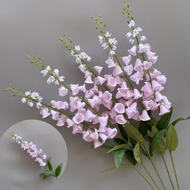 Silk White Lily of the Valley Flower Branch