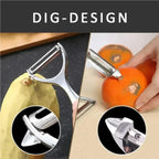 Premium Stainless Steel Vegetable & Fruit Peeler Set – Y-Shaped & I-Shaped, Ergonomic Non-Slip Handle, Eco-Friendly