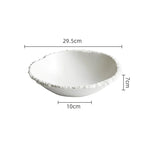 ZIZI FISH Porcelain Soup Bowl – Simple Solid White Design