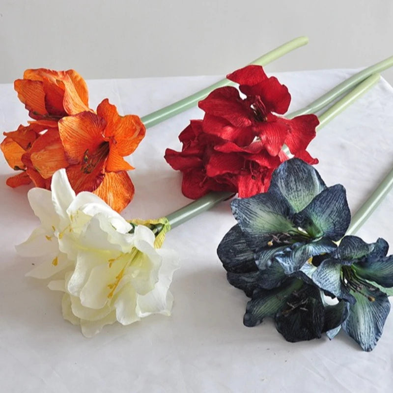 76CM Artificial Hippeastrum Silk Flower for Wedding & Home Decor
