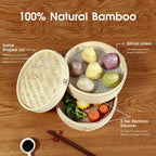Eco-Friendly Bamboo Steamer – Durable & Multi-Purpose Kitchen Tool