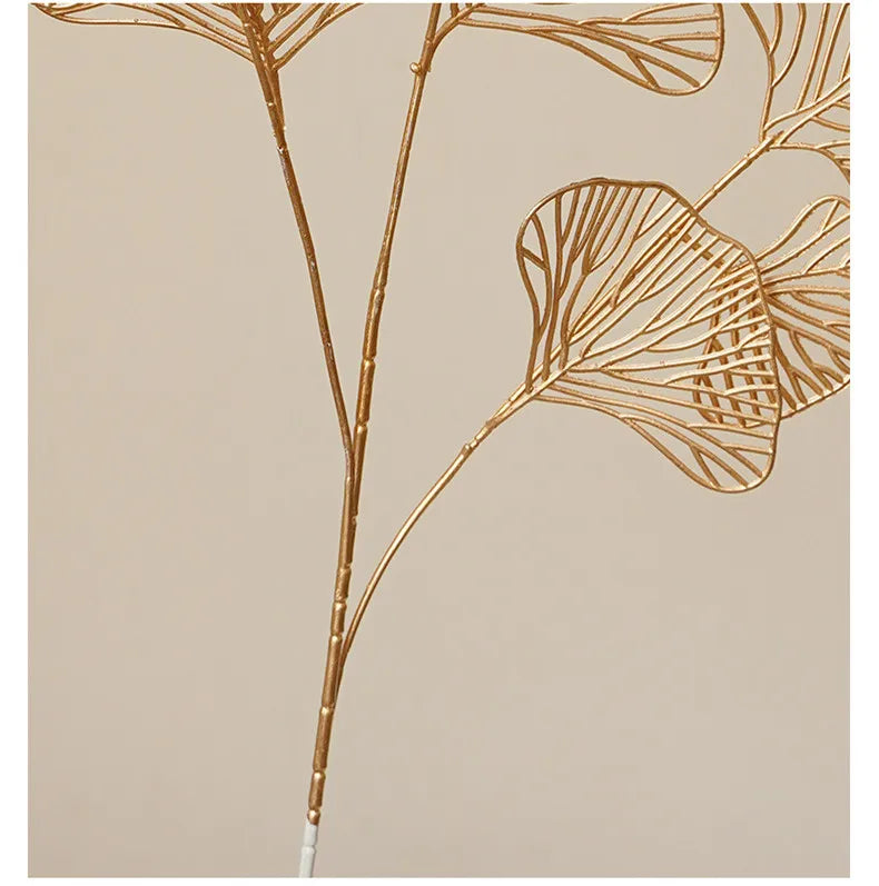 67–84cm Golden Artificial Leaf Branch Wedding & Home Decor