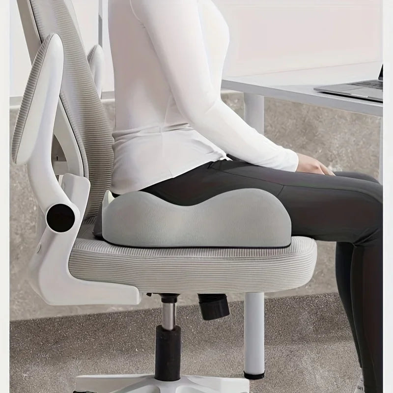 Memory Foam Seat Cushion with Massage & Removable Cover – Anti-Slip