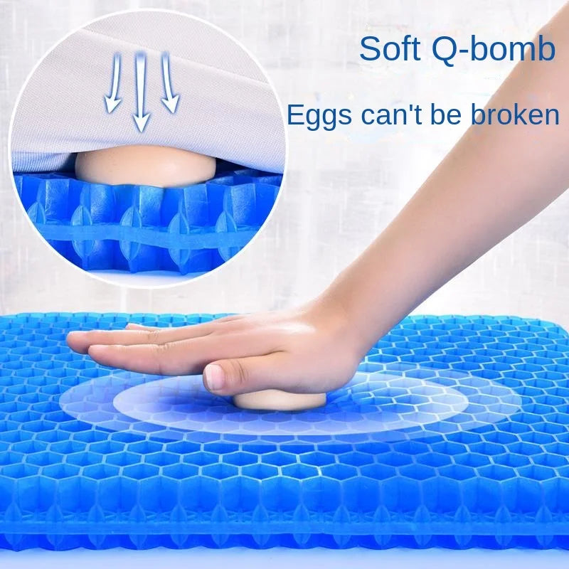Gel Seat Cushion Honeycomb Non-Slip Ergonomic Back Tailbone Support