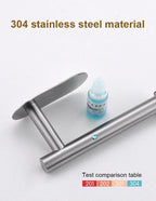 No-Drill Toilet Paper Holder Wall Mount Stainless Steel Easy Install Paper Roll Rack
