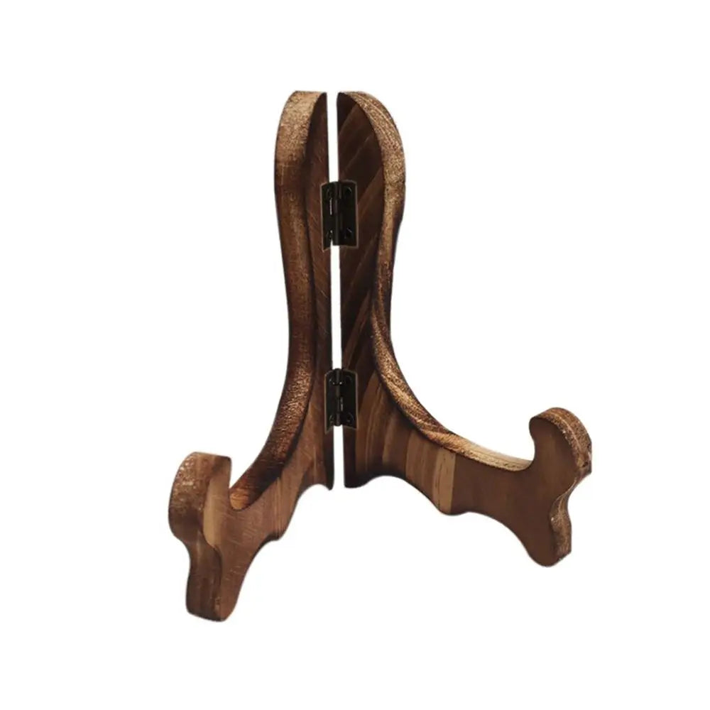 Wooden Display Stand Retro Decorative Rack Photo Plate Holder