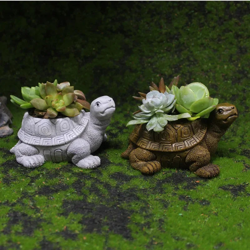 Cartoon Turtle Resin Succulent Flower Pot