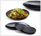 CERAMICS Round Plastic Plate – Solid Color Durable Tableware