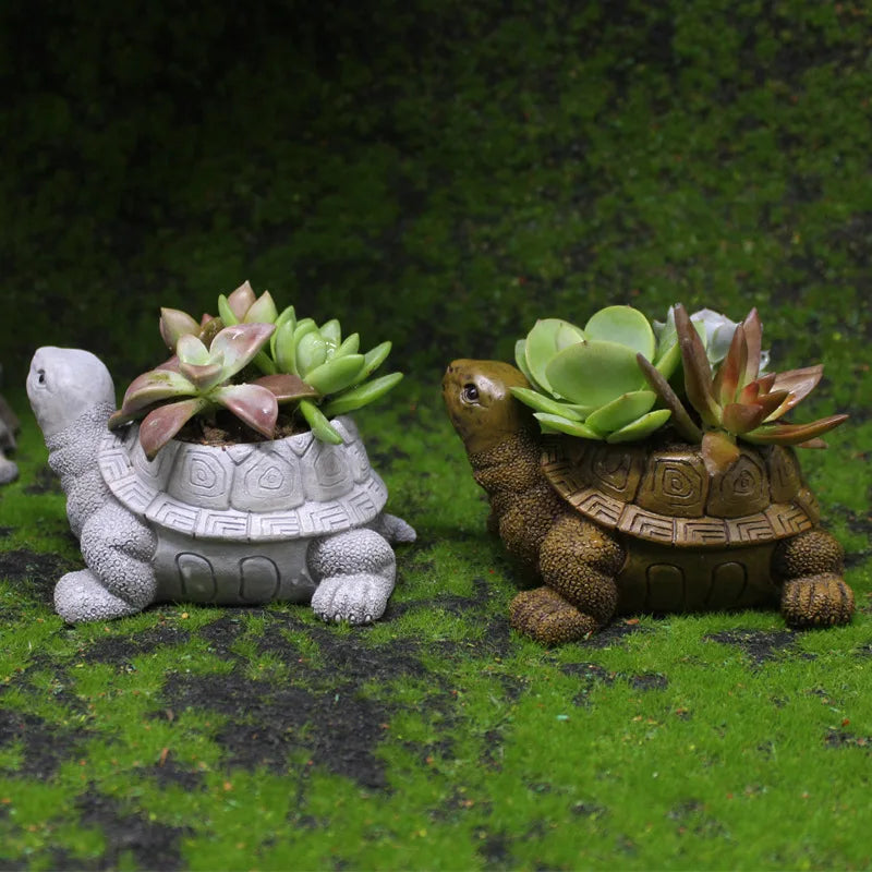 Cartoon Turtle Resin Succulent Flower Pot