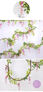 Artificial Wisteria Rattan Strings Indoor & Outdoor Bridal Shower Decor