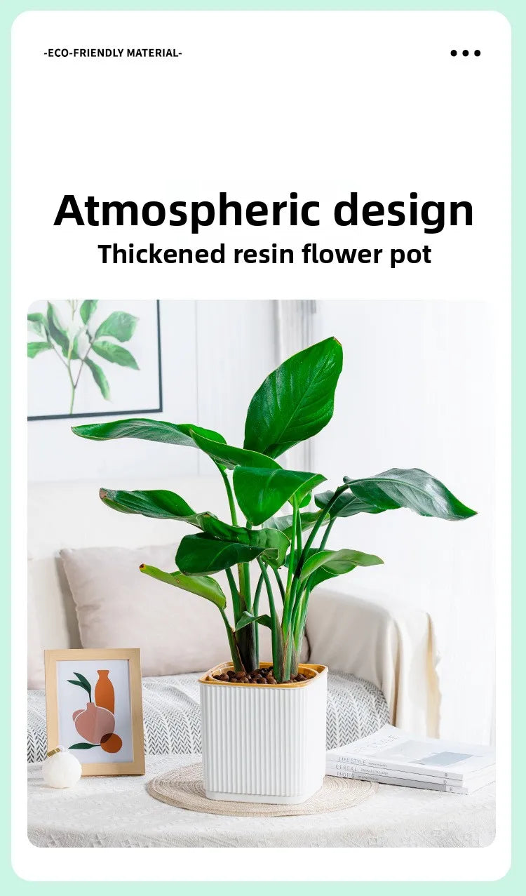 Self-Watering Nordic Style Square Flower Pot