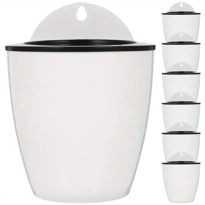 5-Pack Self-Watering Hanging Flower Pots with Rope