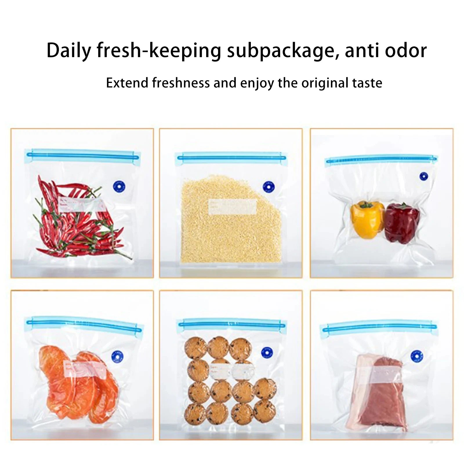 Vacuum Sealer Bags – PA+PE Food Compression Storage Bags for Freezer, Meat, Seafood, Fruits & Vegetables, Sous Vide, Fresh-Keeping Saver