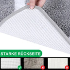 Absorbent Microfiber Bath Mat, Soft Plush Non-Slip Bathroom Rug, Thick Floor Mat for Shower, Toilet & Bedroom