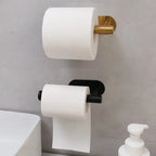 Self Adhesive Toilet Paper Holder Gold Stainless Steel
