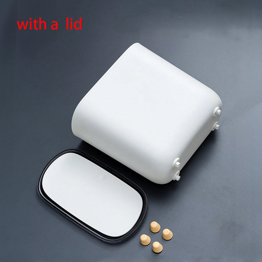 Narrow Press Ring Trash Can with Lid – Bathroom Gap Garbage Bin for Sorting