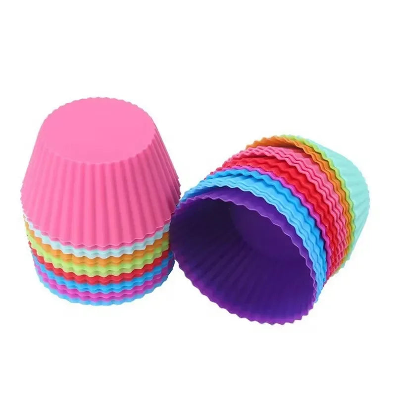 Silicone Muffin Cake Molds – Reusable, Non-Stick Baking Cups