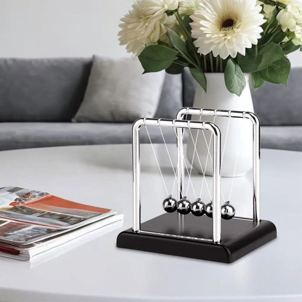 Newton Cradle Balance Steel Balls Physics Pendulum Desk Toy Stress Relief