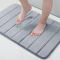 Memory Sponge Stripe Bathroom Mat Non-Slip Absorbent Machine Washable Floor Rug