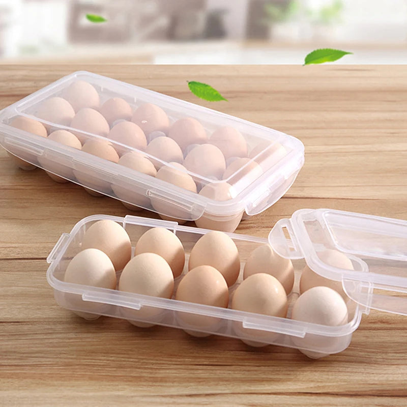 Reusable Plastic Egg Storage Box – Airtight & Stackable