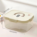 WORTHBUY Food Grade Airtight Bread Box with Handle – Transparent Plastic