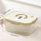 WORTHBUY Food Grade Airtight Bread Box with Handle – Transparent Plastic