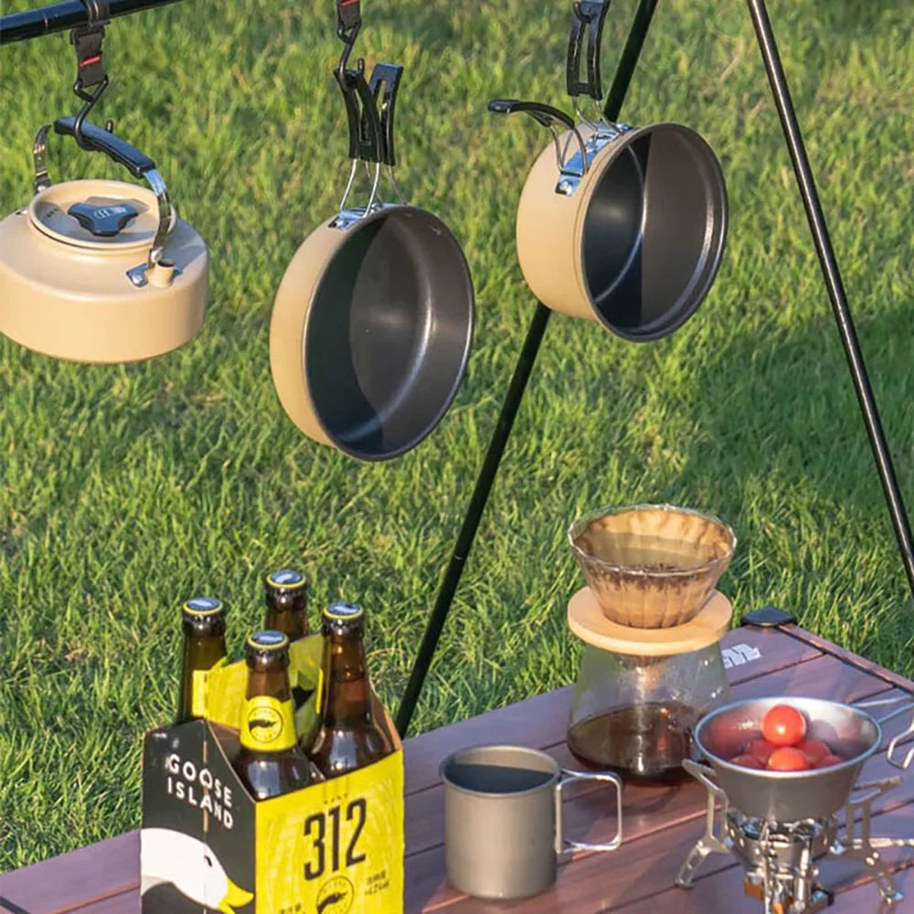 Eco-Friendly 9-in-1 Portable Camping Cookware Set – Lightweight & Durable