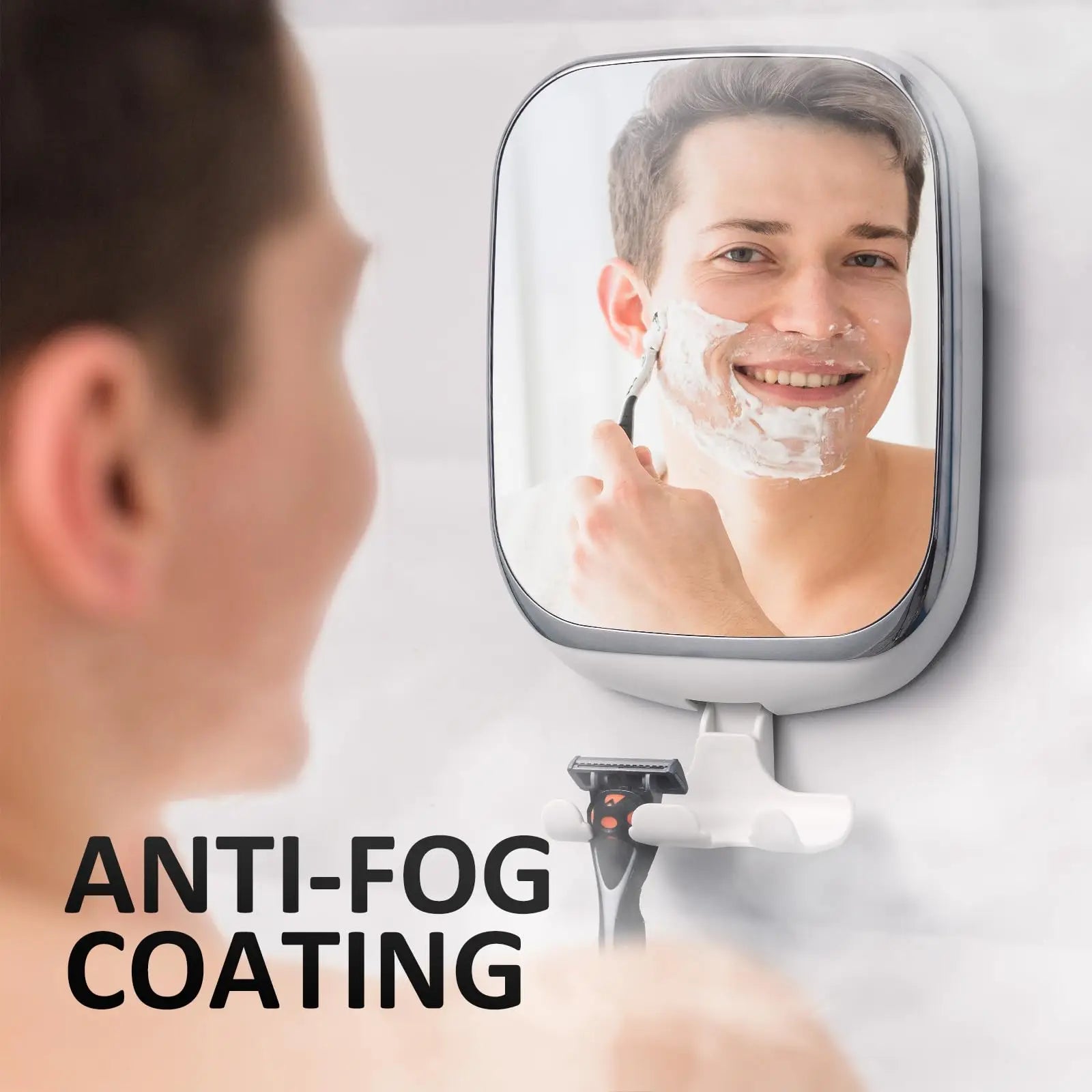 Fogless Shower Makeup Mirror with Suction Cup for Effortless Grooming