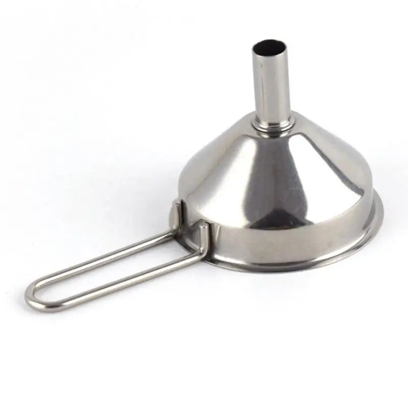 Stainless Steel Mini Funnel – Long Handle Liquid & Powder Pouring Tool