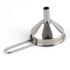 Stainless Steel Mini Funnel – Long Handle Liquid & Powder Pouring Tool