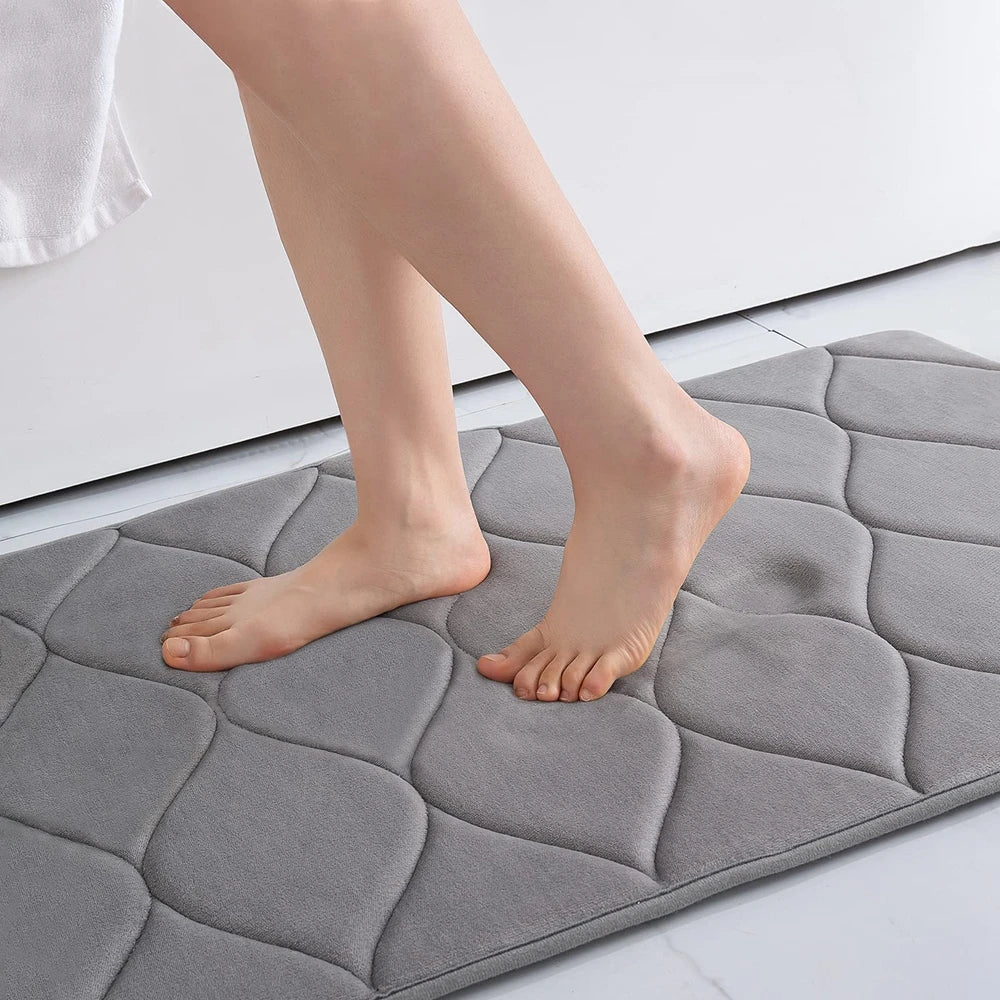 Homaxy Memory Foam Bath Mat – Soft Non-Slip Absorbent Bathroom Rug