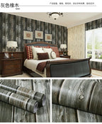 PVC Vinyl Wood Grain Wallpaper Self-Adhesive Waterproof 60cm Roll