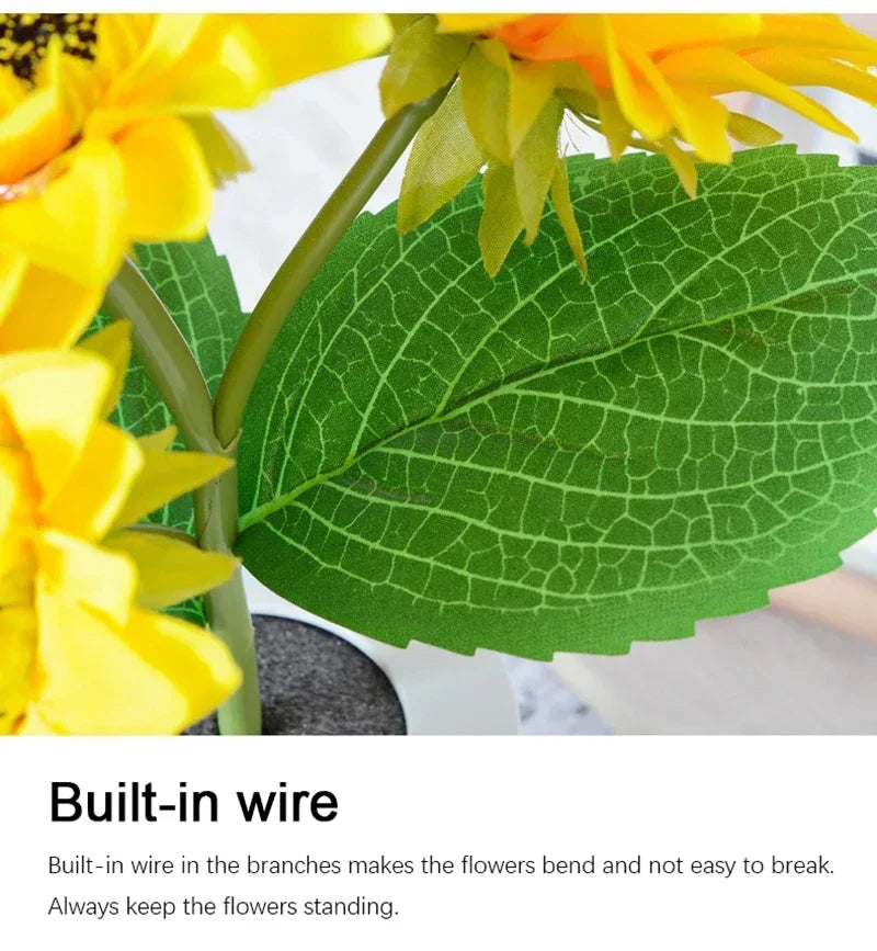 Sunflower LED Night Light – USB Warm Floral Bedside Lamp