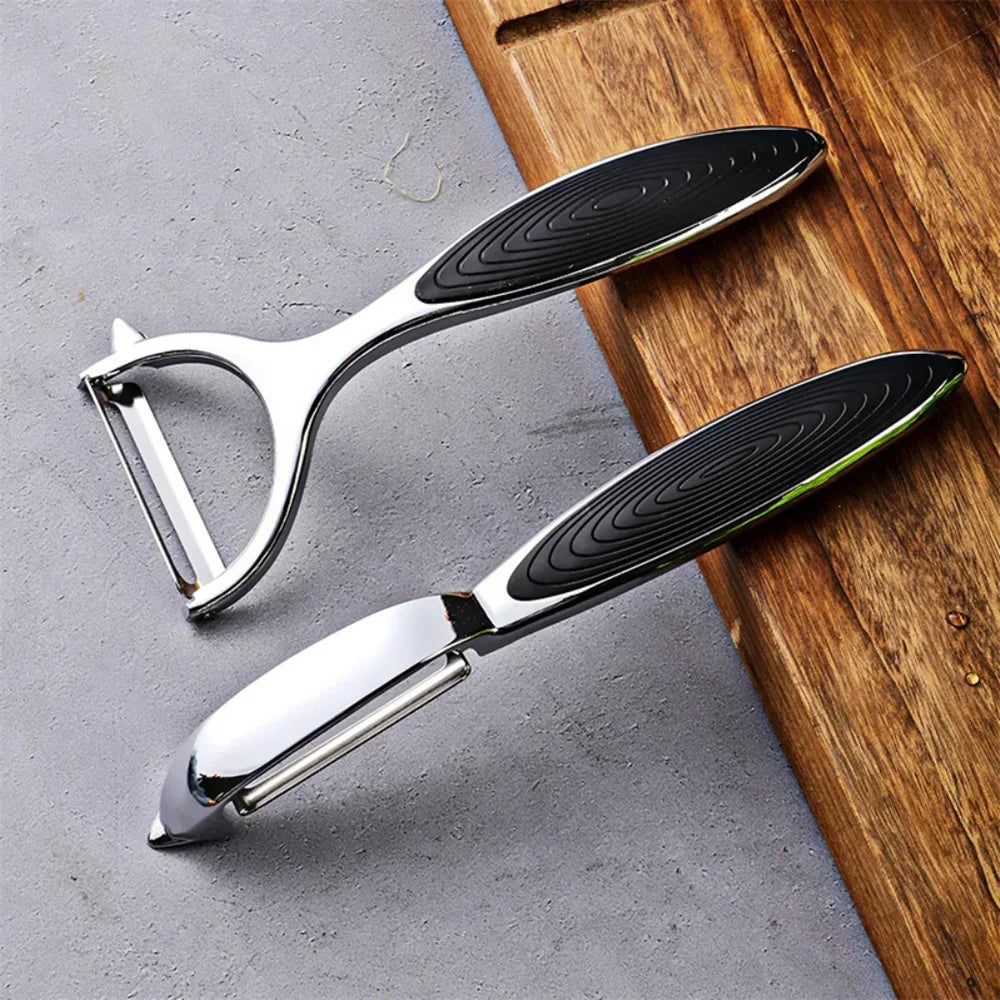 Premium Stainless Steel Vegetable & Fruit Peeler Set – Y-Shaped & I-Shaped, Ergonomic Non-Slip Handle, Eco-Friendly