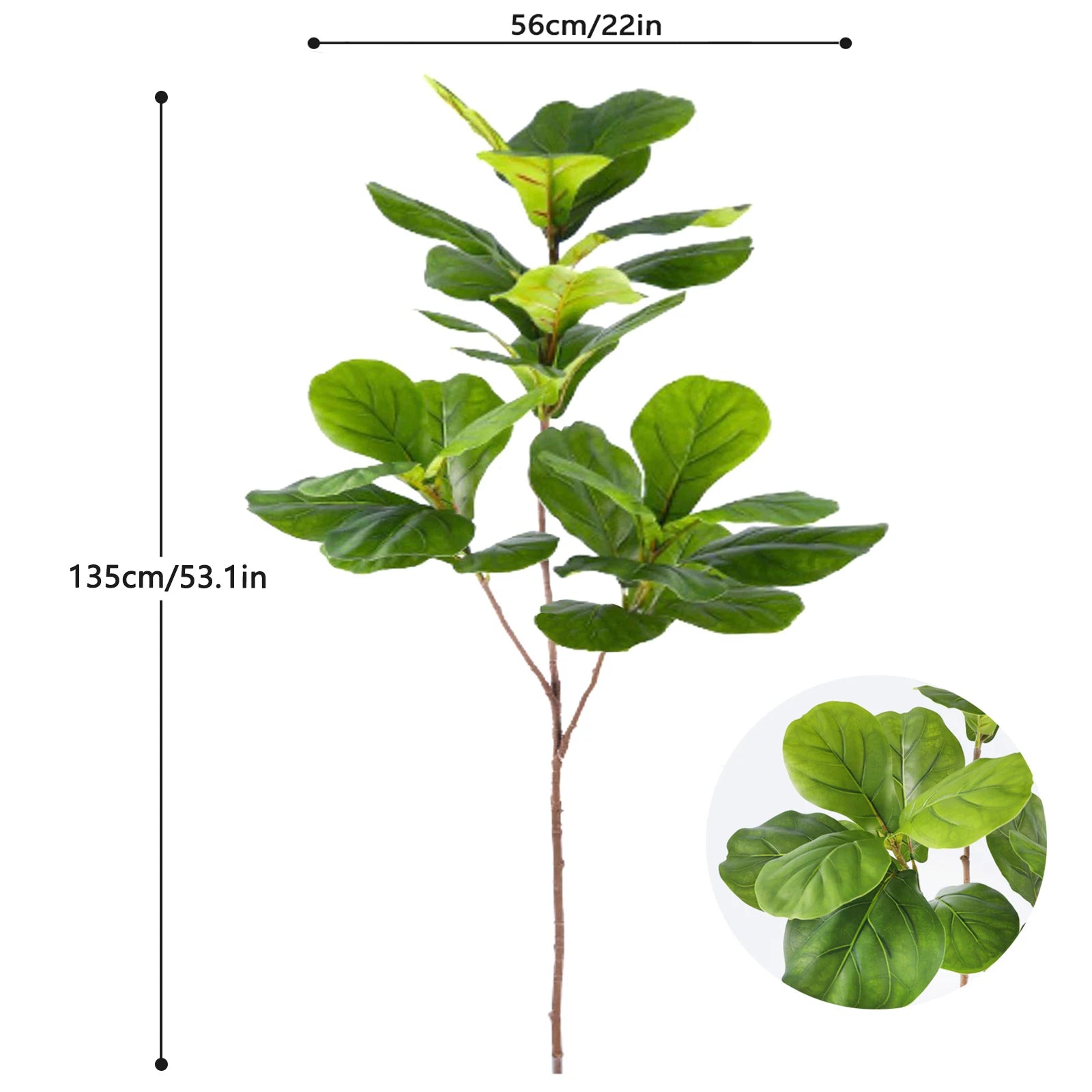 77–135cm Artificial Fiddle Leaf Ficus Fig Tree