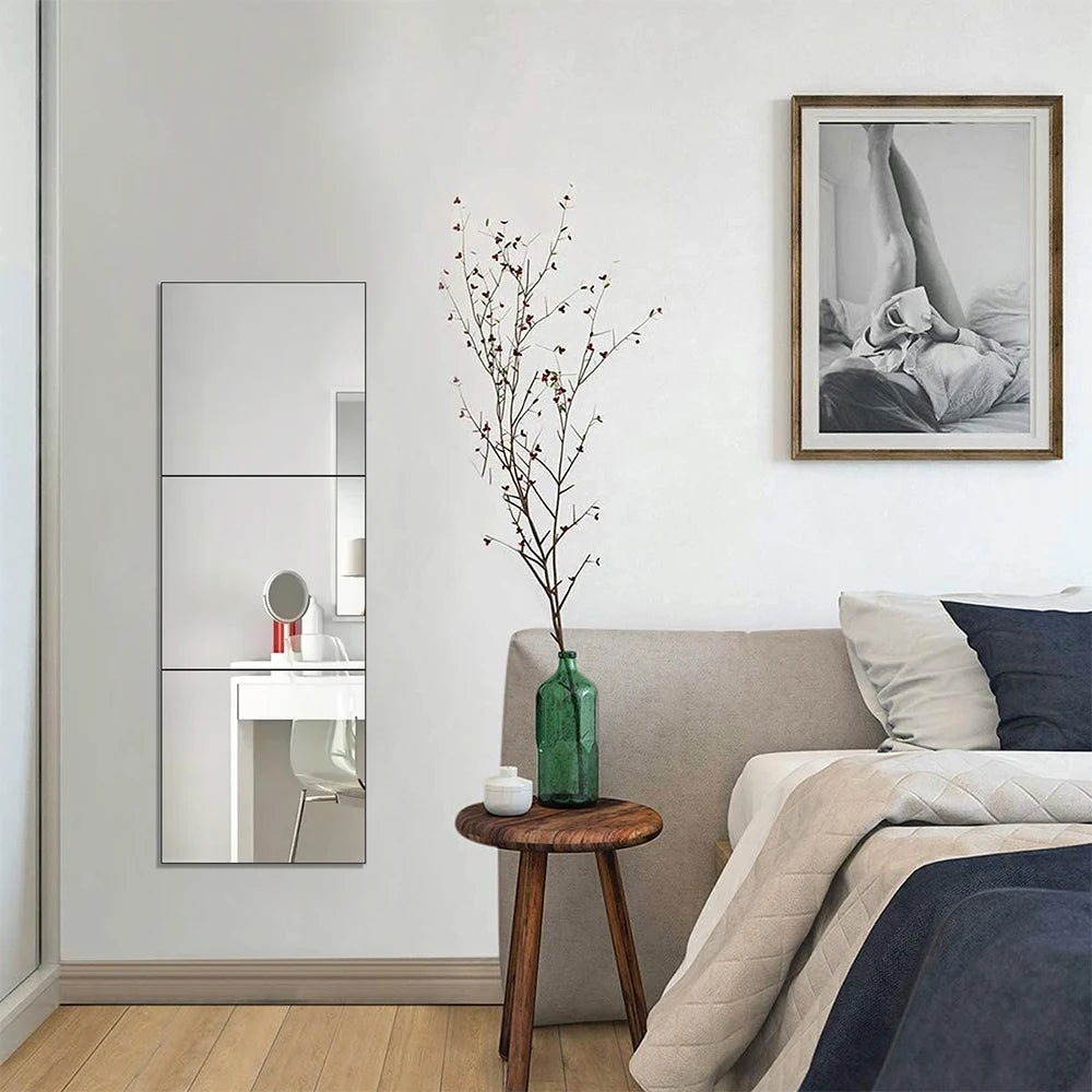 Transform Your Space with 3pcs 30cm Acrylic Mirror Wall Tiles