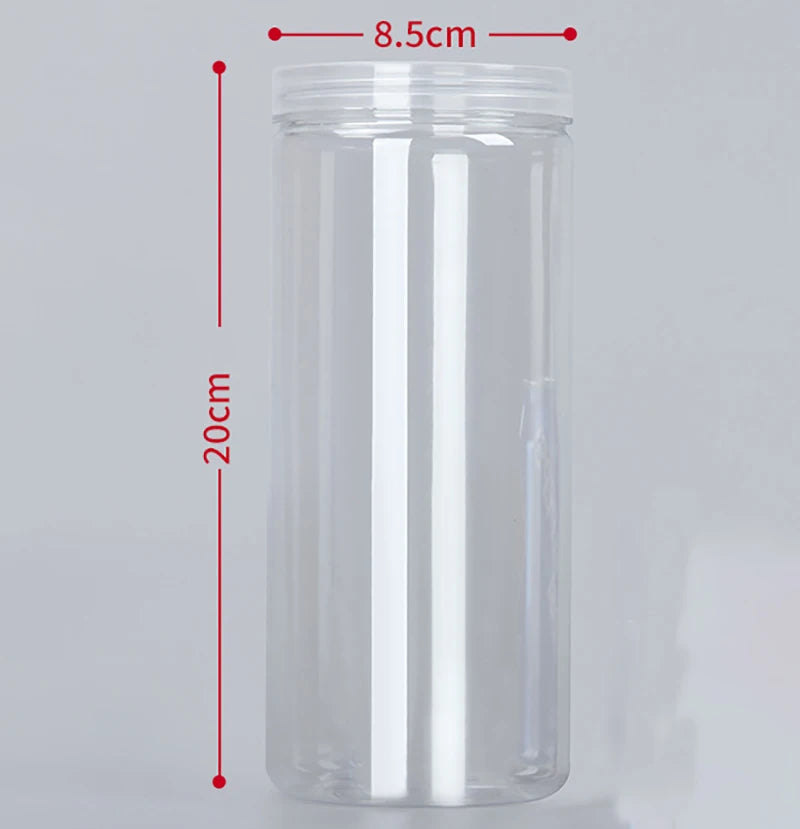 Modern Transparent Food Storage Bottle – Airtight PET/PE Kitchen Storage Jar