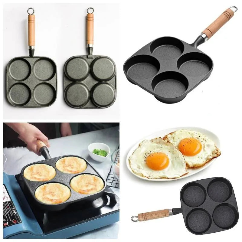 4-Hole Non-Stick Egg & Pancake Frying Pan