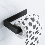 Black Self-Adhesive Toilet Paper Holder Stainless Steel Wall Mount Tissue Roll Rack
