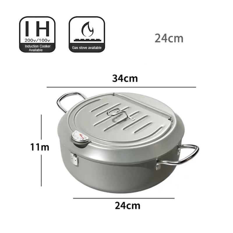Eco-Friendly 24cm Aluminum Alloy Frying Pan – Non-Coating & Durable