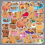 Cute Cartoon Animal Paper Stickers – 50-Pack Waterproof Decals