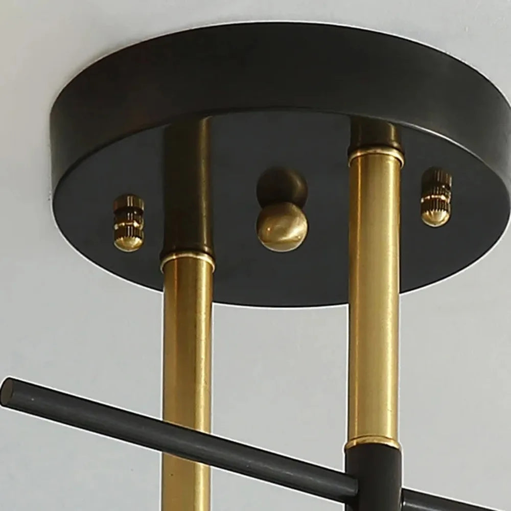 Vintage 2-Light Iron Ceiling Light – Black E27 Surface Mount